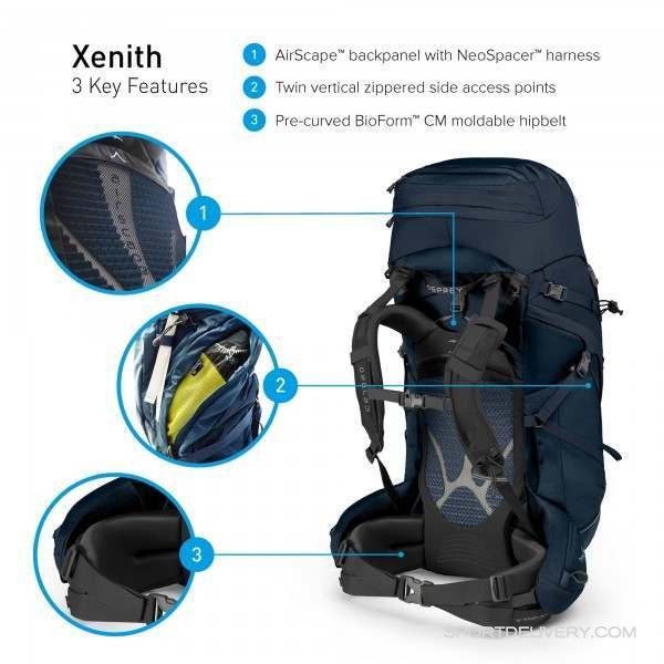 osprey xenith 88 discovery blue