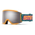SMITH SQUAD XL neon wiggles arch | S3 CHROMAPOP Sun Platinum Mirror | ски & сноуборд маска